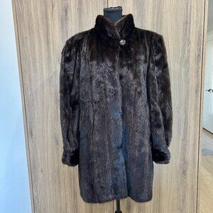 Vintage Pappas Furs Genuine Mink Coat
